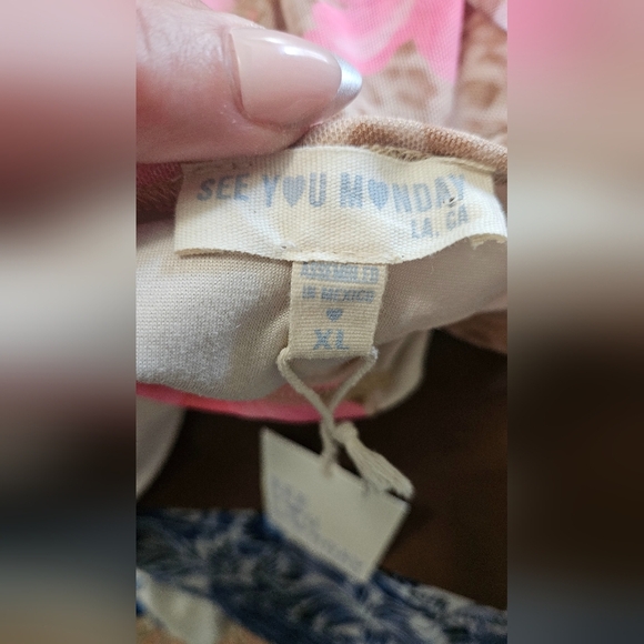 SEE YOU MONDAY Mesh Pink Floral Leopard Print Halter Top. Size XL NWT - Picture 4 of 12